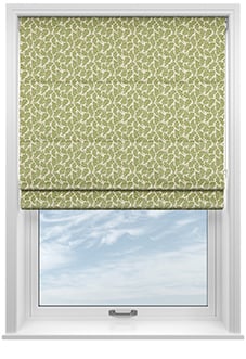 Land & Shore Oak Leaf, Green - Roman Blind